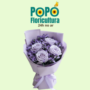 Buquê de Rosas com Lavanda