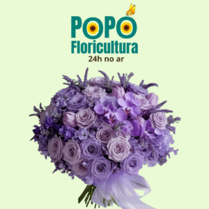 Buquê de Rosas com Lavanda