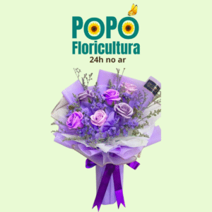 Buquê de Rosas com Lavanda