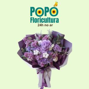 Buquê de Rosas com Lavanda