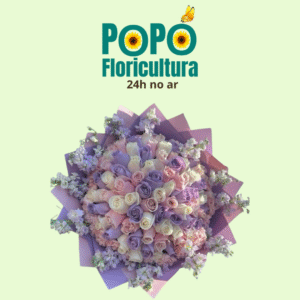 Buquê de Rosas com Lavanda