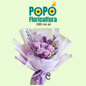 Buquê de Rosas com Lavanda