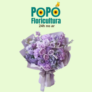 Buquê de Rosas com Lavanda