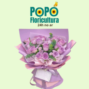 Buquê de Rosas com Lavanda