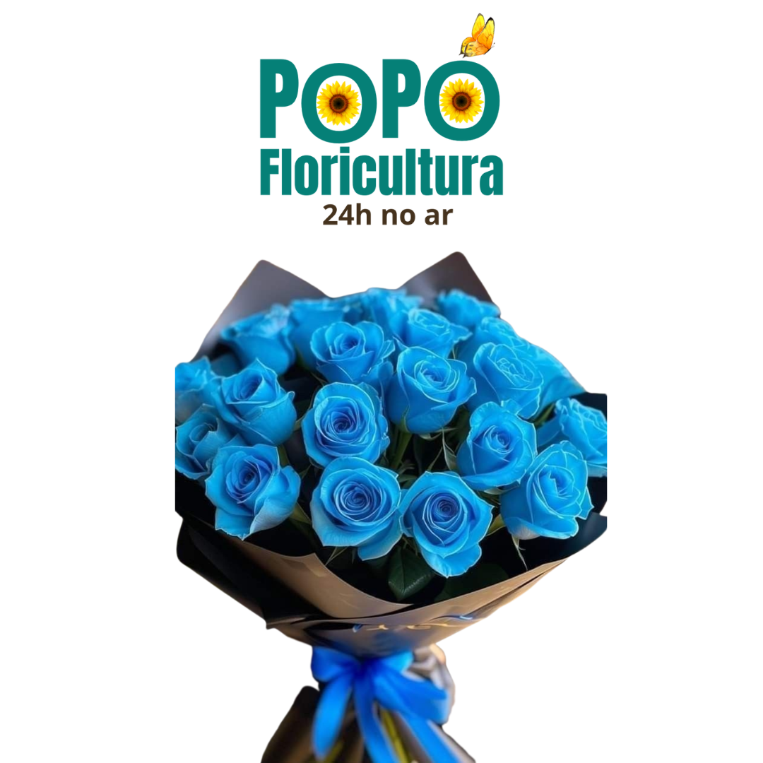 Buquê de Rosas Azul