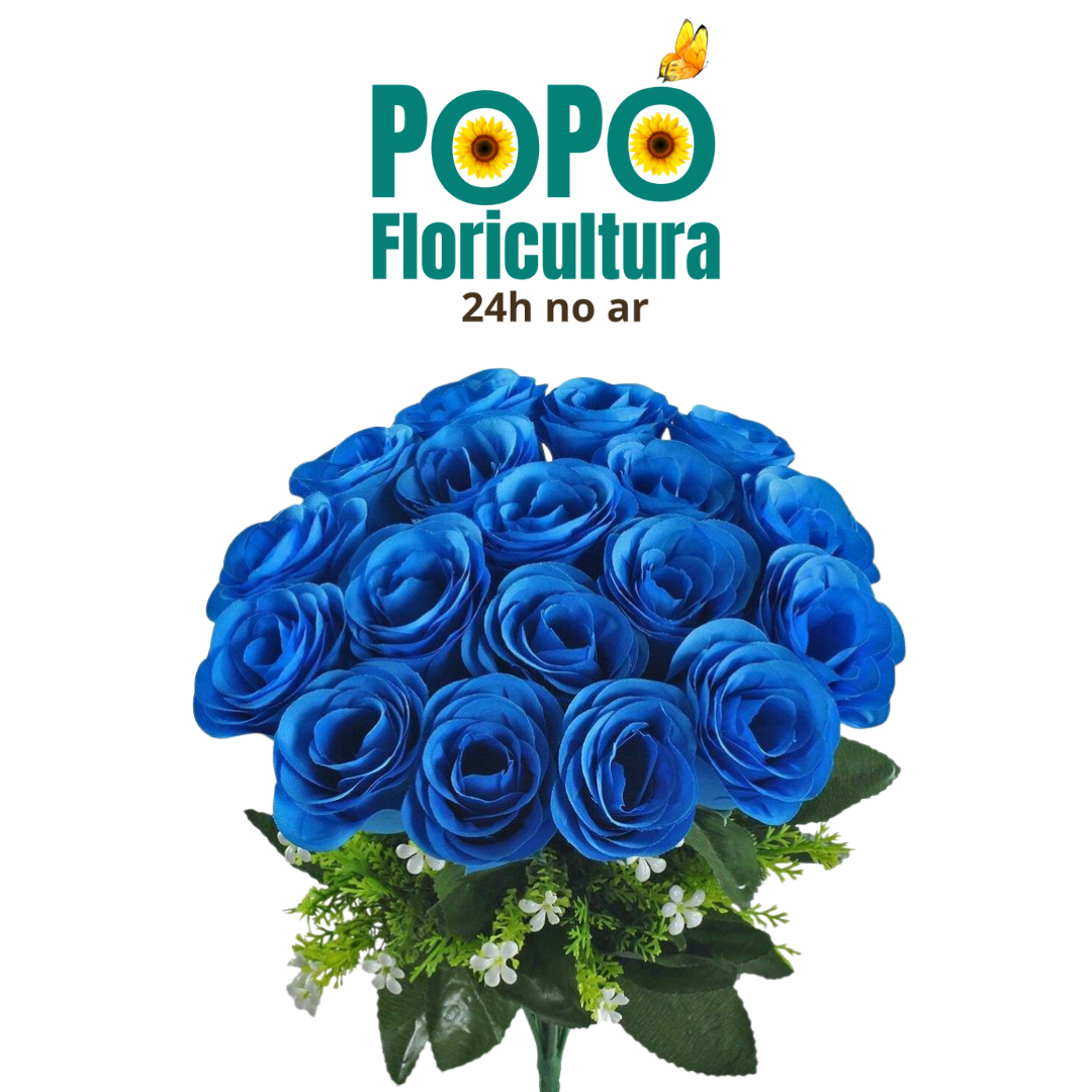 Buquê de Rosas Azul